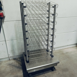 Mobile s/s rack for glasses / cups / mugs